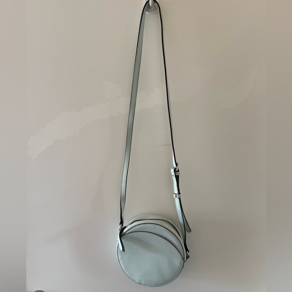 Banana Republic Mint Green/Blue Italian leather crossbody
